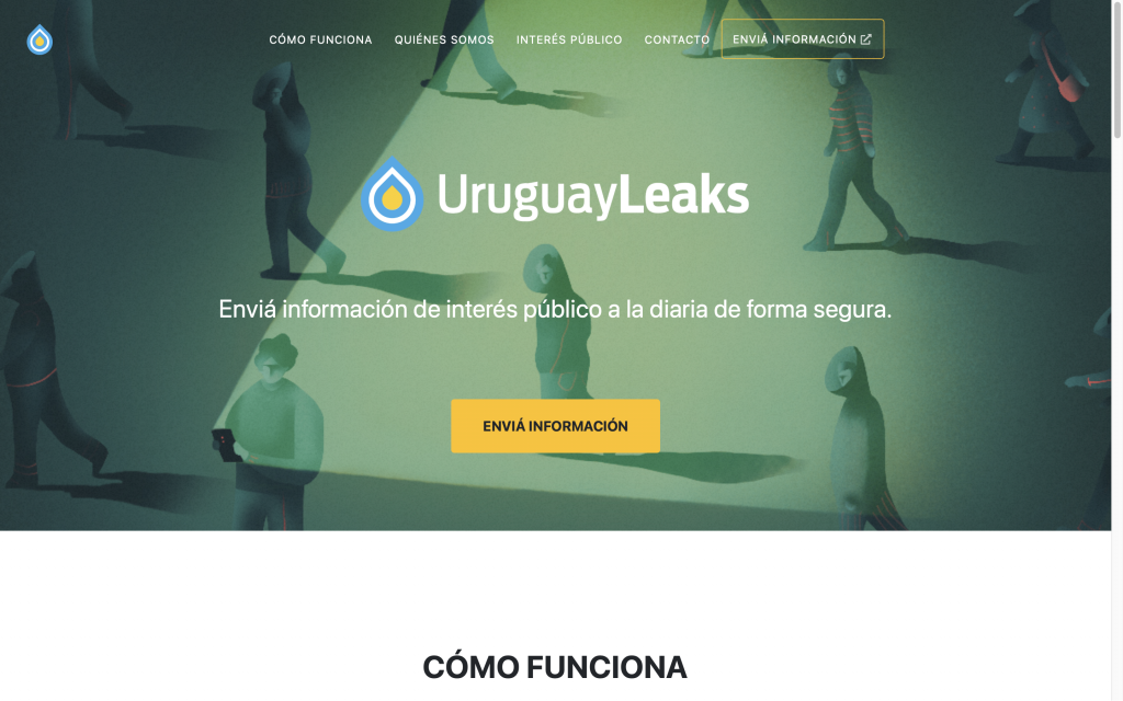 Captura de pantalla de la portada de UruguayLeaks.uy